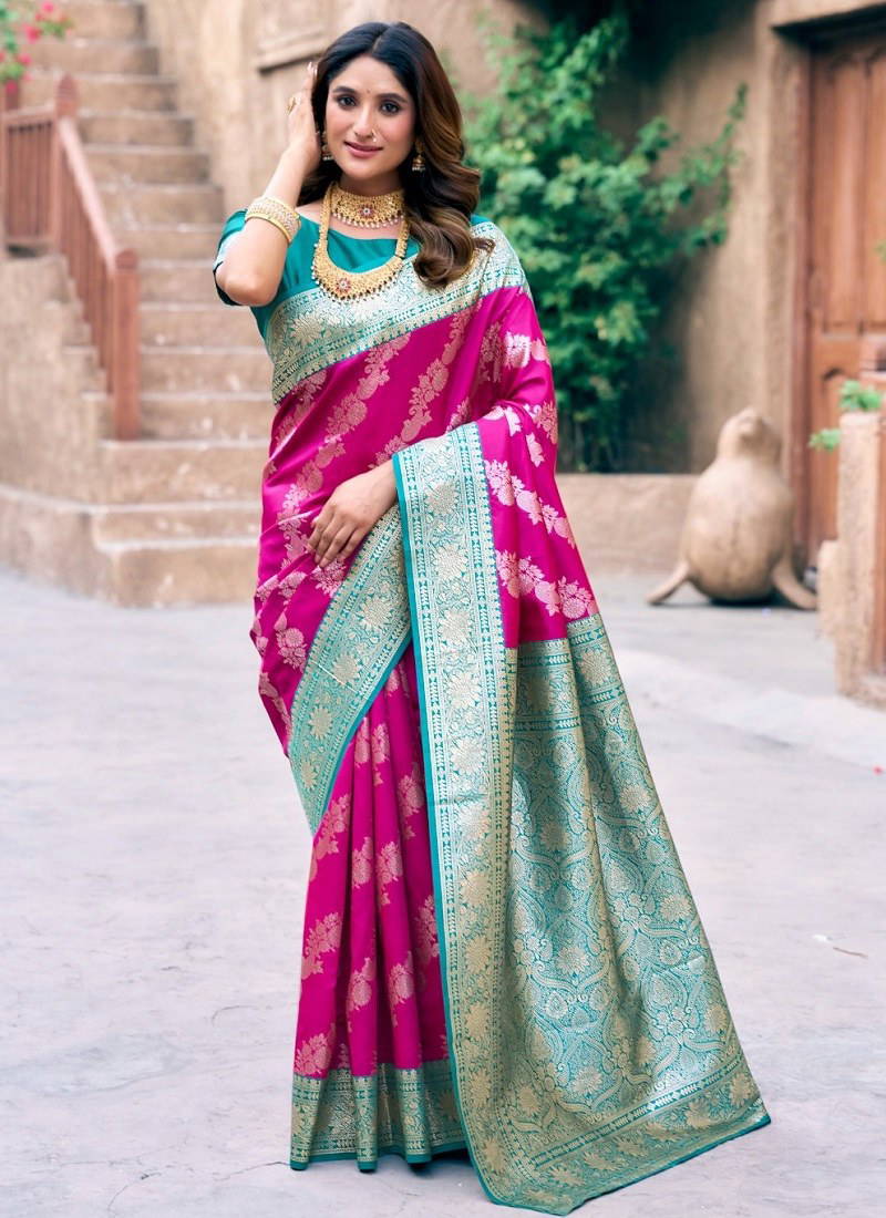 Rani Colour Sanvi Silk By Gobuni Silk Saree Designer Wholesale Price In Surat 1303