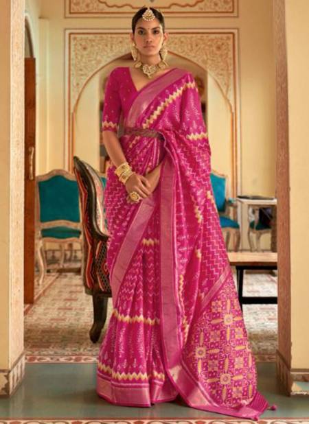 Rani Colour Saptapadi Ethnic Wear Smooth Patola Wholesale Saree Collection 526