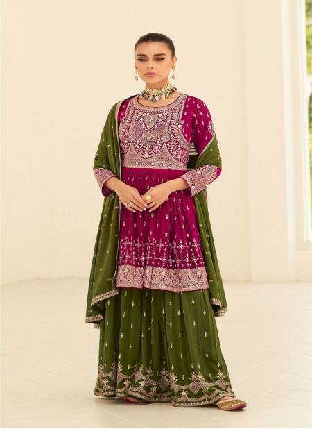 Rani Colour Somya By Aashirwad Wedding Salwar Suits Catalog 9659