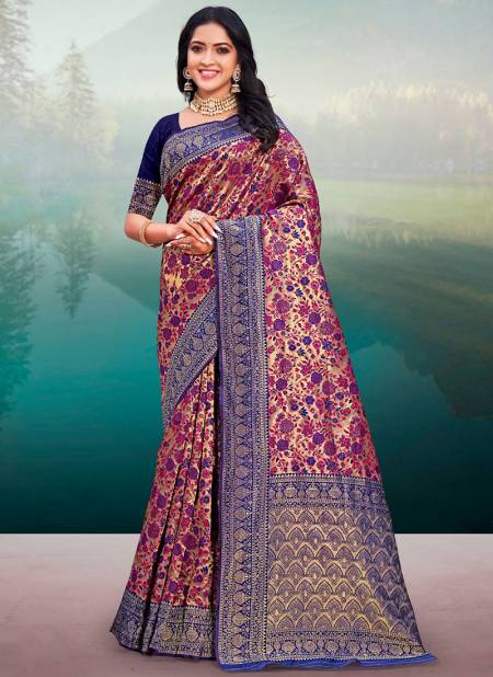Rani Colour Sonpari Silk Colors Sangam Wholesale Banarasi Silk Sarees Catalog 3510