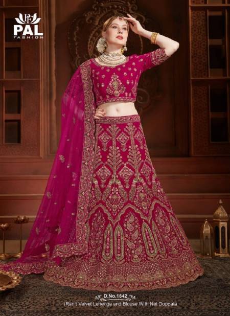 Rani Colour Super Hit Lehenga Design By Pal Fashion Bridal Lehenga Choli Catalog 1542