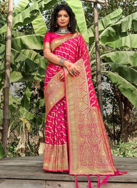 Rani Colour kanya Sangam Festive Wear Wholesale Banarasi Silk Sarees Catalog 1002