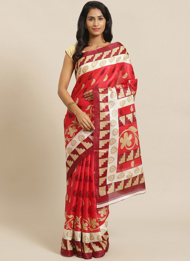 Rani Daily Wear Pinted Bhagalpuri Saree 74