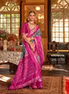 Rani Grey Colour Palav Patola By Kreshva Pv Silk Designer Saree Suppliers In India K 818