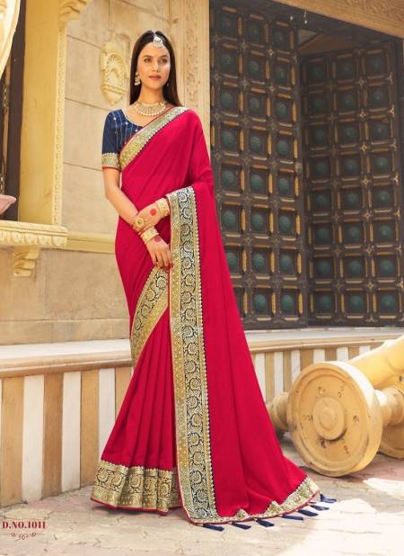 Rani Pink Colour Manyta By Suma Designer Wedding Wear Saree Wholesale Market In Surat With Price 1011