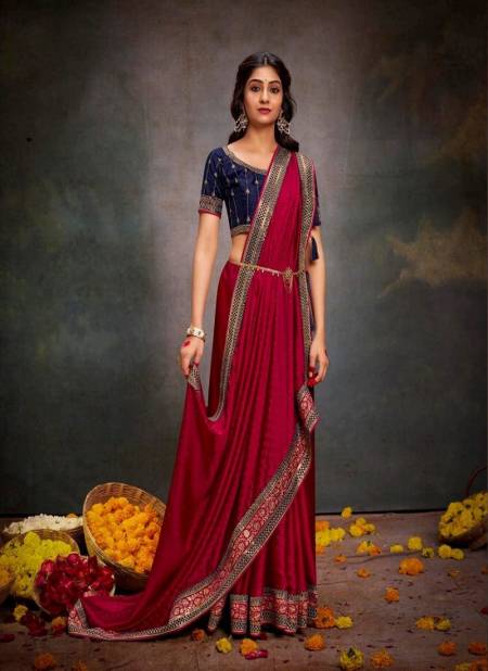 Rani Pink Colour Silk Sanchi By Suma Designer Occasion Wear Saree Wholesale Shop In Surat 3006