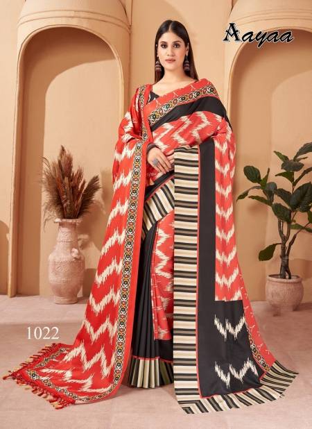 Red And Black Colour Pashmina Vol 3 By Aayaa Pashmina Designer Saree Catalog 1022