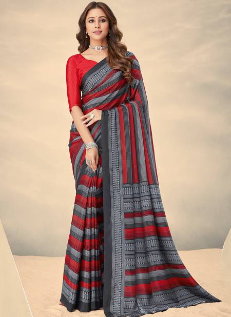 Red And Gray Colour Vivanta Silk 10th Edition Hits Ruchi Wholesale Daily Wear Sarees Catalog 14506 B
