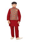Red And Multi Colour Kids Koti 2 Festive Wear Wholesale Modi Jacket Kids Wear Catalog 106