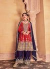Red And Purple Colour Maharani By Radha Trendz Chinon Wedding Wear Readymade Suits Suppliers In India 2051