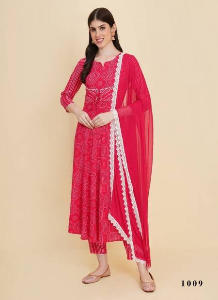 Red And White Colour Tanisha Vol 2 By Stylishta Cotton Printed Kurti With Bottom Dupatta Orders In India 1009