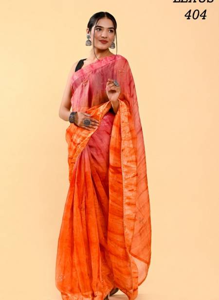 Red And Yellow Colour Lexus By Fashion Lab Cotton Saree Catalog 404