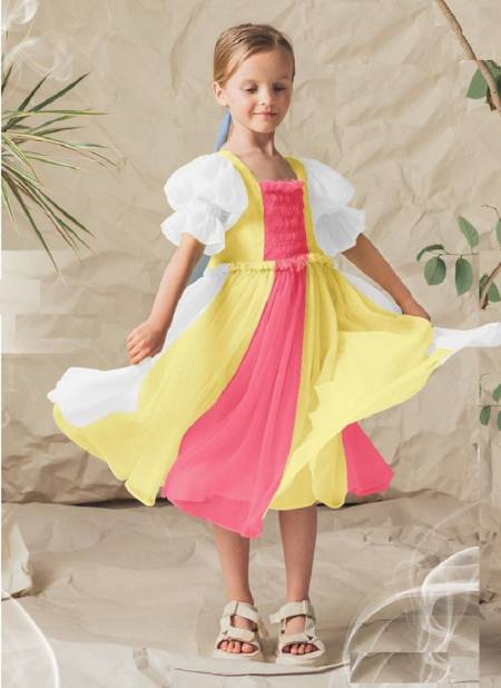 Red And Yellow Colour Ree By Arya Kids Wear Catalog 6