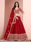 Red Colour 1001 To 1004 Mehvish Vol 10 Art Silk Designer Lehenga Choli Manufacturers 1004