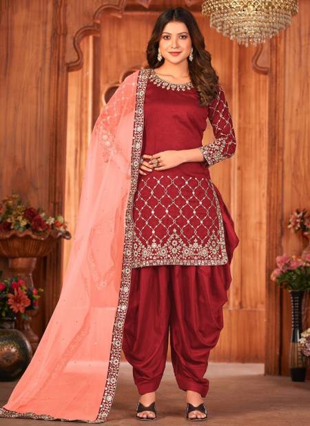 Red Colour Aanaya Vol 150 Wholesale Festive Wear Designer Salwar Suit Catalog 5004