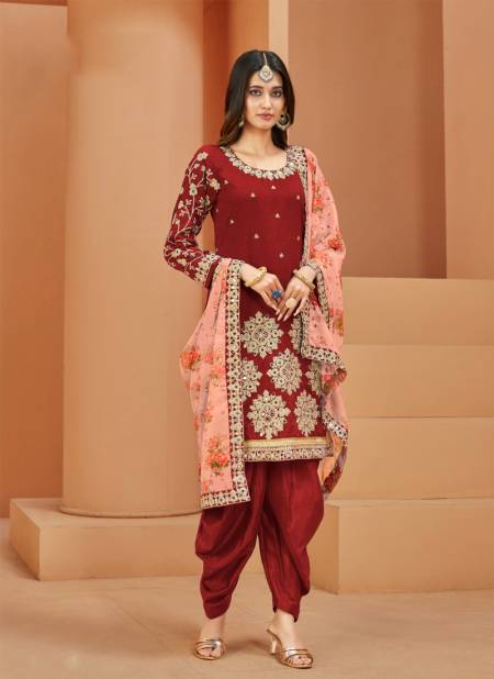 Red Colour Aanaya Vol 161 By Dani Creation Wedding Wear Salwar Suits Catalog 6104