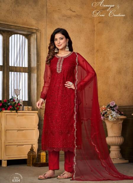 Red Colour Aanaya Vol 163 By Twisha Designer Salwar Suit Catalog 6304 Catalog