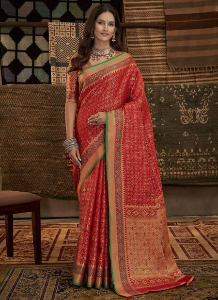 Red Colour Aansh Silk Wholesale Ethnic Wear Silk Saree Catalog 68005