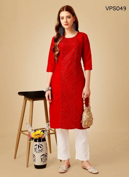 Red Colour Aaradhya Vol 2 By Fashion Berry Kurti With Bottom Catalog 49