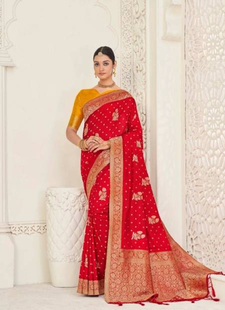 Red Colour Aashi Silk Vol 1 By Pankh Silk Saree Catalog 5601
