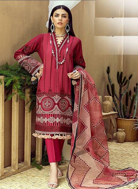 Red Colour Adans Libas Vol 1 By Dinsaa Pakistani Suits Catalog 179