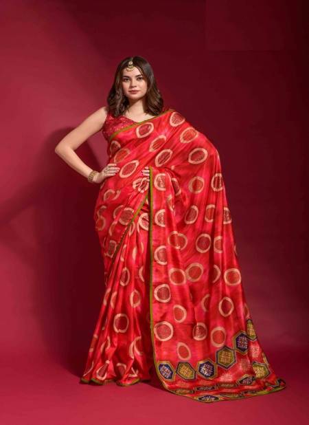 Red Colour Adveti By Fashion Berry Printed Saree Catalog 13