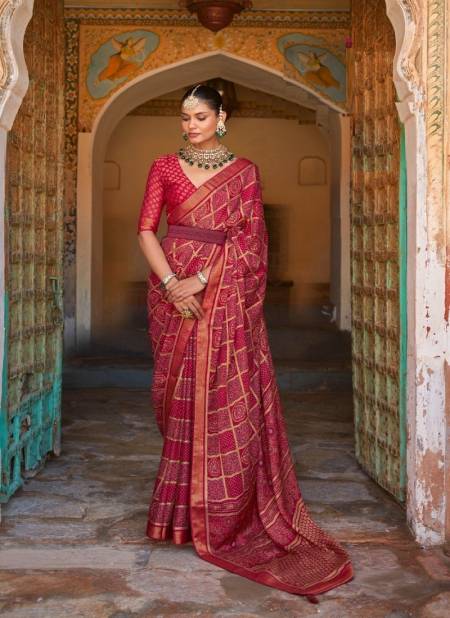 Red Colour Amazing Azarakh By Rewaa 493 To 493 B Designer Saree catalog 494 B