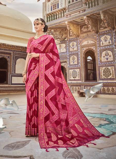 Red Colour Amelia By Rajpath 59001 To 19006 Designer Sarees Catalog 59001