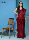 Red Colour Amoha 101105 C To I Imported Satin Party Wear Readymade Wholesale Sarees Manufacturers 101105C