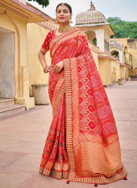 Red Colour Anaara Festive Wear Wholesale Saree Collection 5506