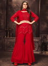Red Colour Anjani Art 1001 To 1006 Designer Salwar Suits Catalog 1005