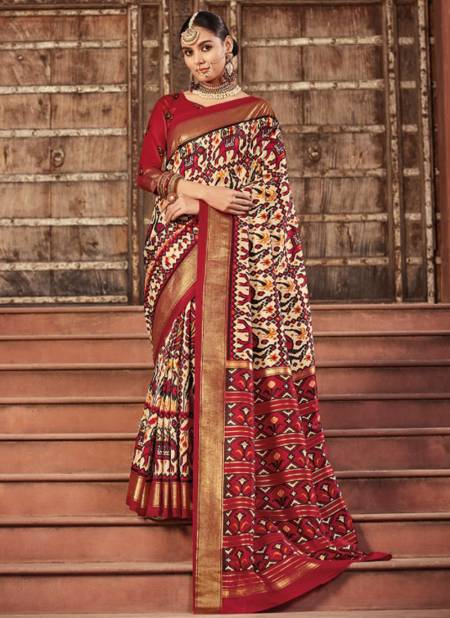 Red Colour Aroma Silk Vipul Wholesale Silk Sarees Catalog 62814