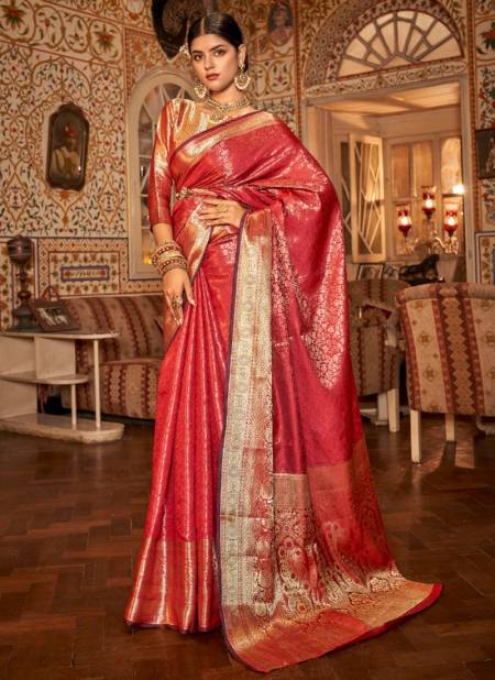 Red Colour Arunima Festive Wear Wholesale Designer Saree Catalog 69004