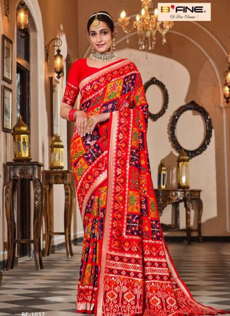 Red Colour BK 8762 Wedding Saree Catalog 1037