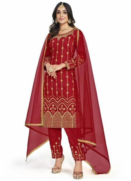Red Colour Bebo Vol 14 ShreeMatee Festive Wear Wholesale Designer Salwar Suits Catalog 173 A