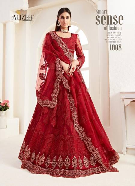 Red Colour Bridal Heritage Vol 2 By Alizeh Wedding Lehenga Choli Wholesale Market In Surat 1008