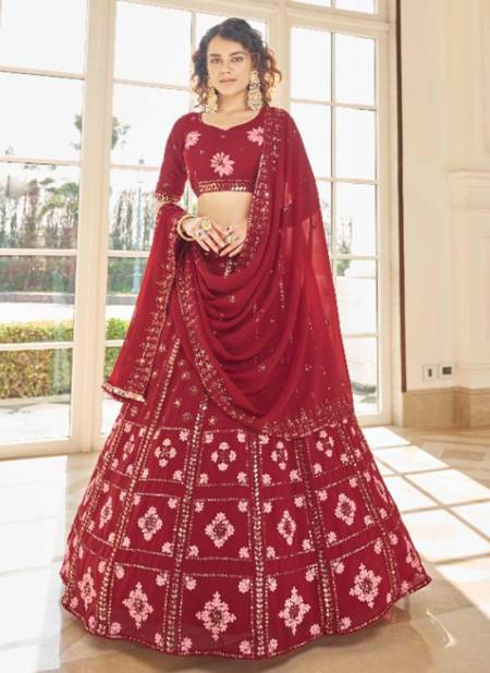 Red Colour Bridesmaid Vol 17 Wedding Wear Wholesale Designer Lehenga Choli 1984