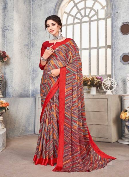 Red Colour Cherry Vol 33 By Ruchi Printed Sarees Catalog 22702 D