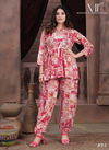 Red Colour Cord Set Kesar By Moksh Premium Rayon Cord Set Western Catalog 821