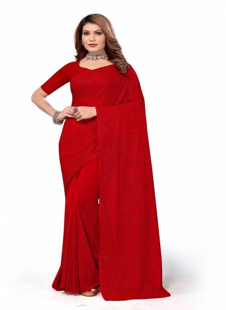 Red Colour Disha By Utsav Nari Heavy Resham Embroidery Georgette Party Wear Saree Wholesale Online 2253