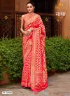 Red Colour Gatha By Trirath Banarasi Silk Wedding Wear Saree Exporters In India TR-10468