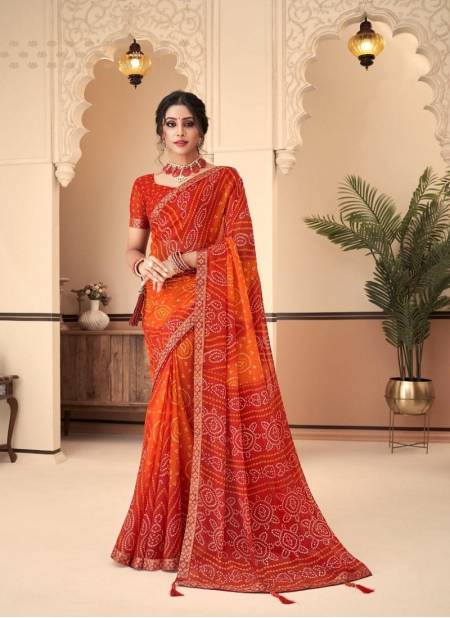Orange Colour Jalpari 11th Edition By Ruchi Daily Wear Saree Catalog 25901 A
