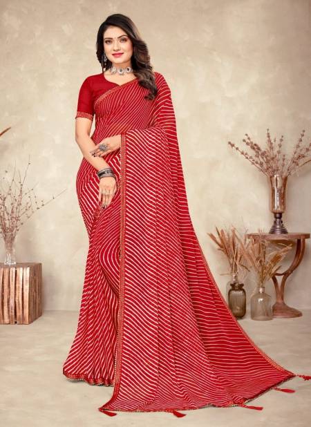 Red Colour Jalpari Vol 4 By Ruchi Daily Wear Saree Catalog 24401 F
