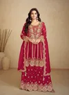 Red Colour Jalwa By Gulkayra Chinon Readymade Suits Orders In India 7502-E