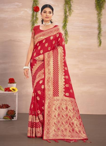 Red Colour Jubliee Silk Ethnic Wear Wholesale Silk Sarees Catalog 2799