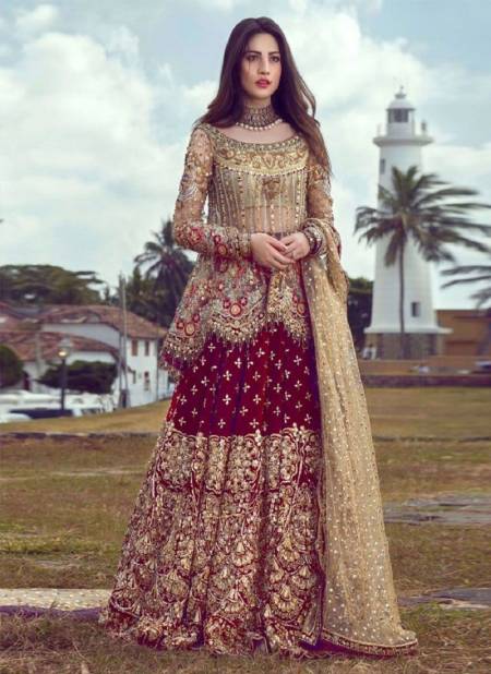 Red Colour KF 113 Wedding Salwar Suit Catalog 113 A