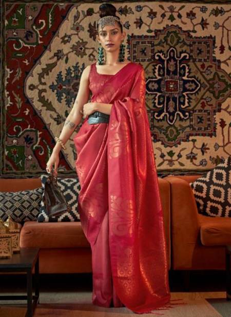 Red Colour Kanmani Silk Designer Wholesale Wedding Wear Sarees 2004