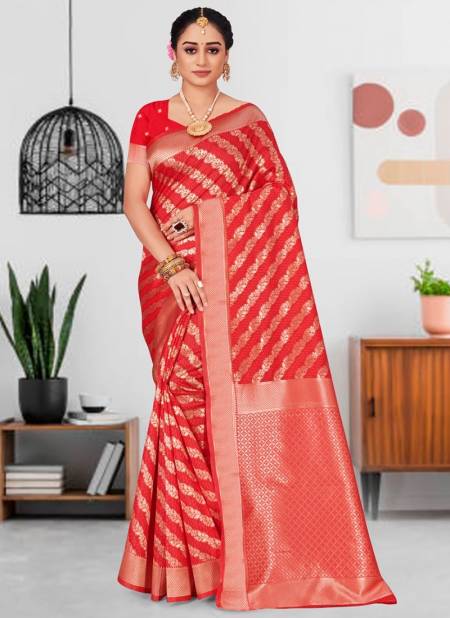 Red Colour Lajwanti Festive Wear Wholesale Printed Sarees 2727