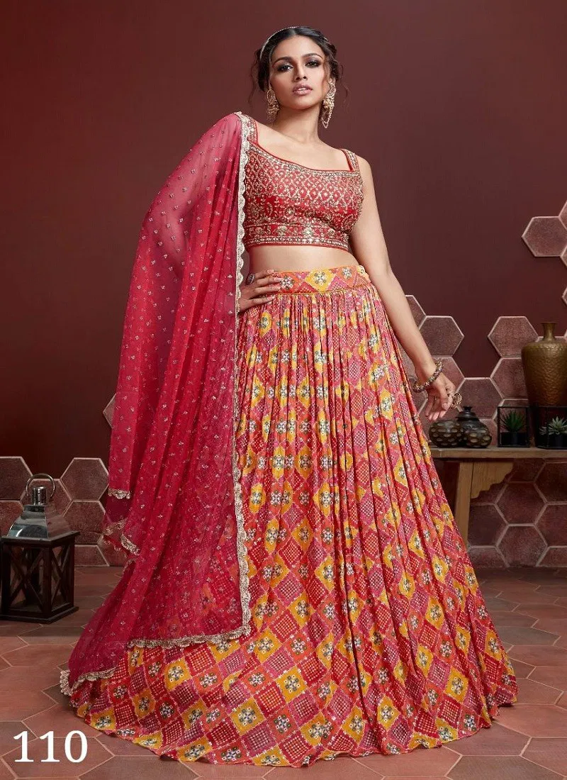 Red Colour Mandakini Vol 1 By Zeel Clothing Wedding Wear Lehenga Choli Exporters In India 110