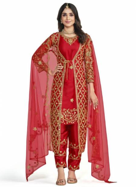 Red Colour Mirror Vol 15 Wedding Wear Wholesale Designer Salwar Suits Catalog 174 A